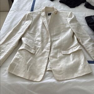 J. Crew Ivory Textured Blazer